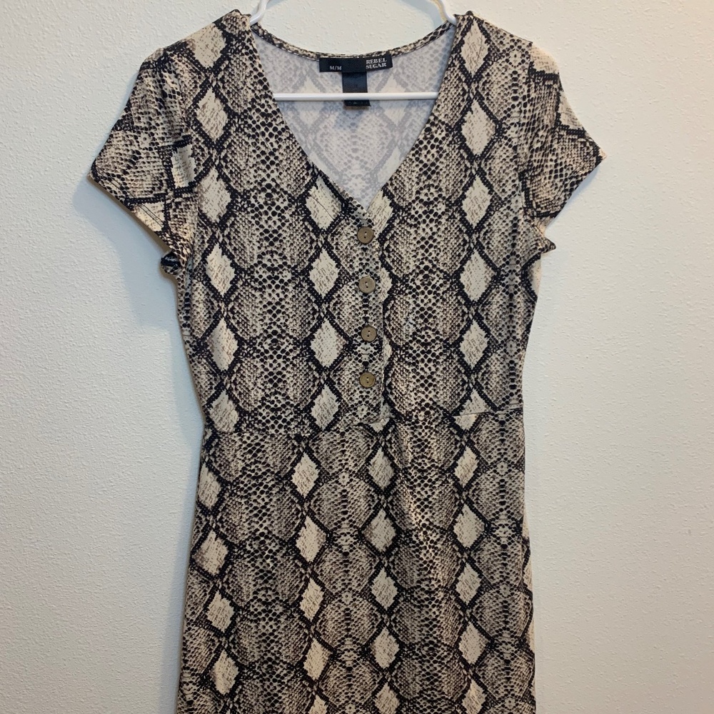 Snakeskin print dress